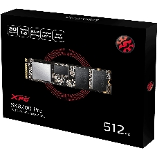 Накопитель SSD XPG SX8200 Pro, 512 Gb, PCIe 3.0 x4, M.2 2280, NVMe, R/W 3350/2350, с радиатором