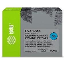 Картридж струйный Cactus CS-C6656A №56 черный (20 мл) для HP DeskJet 450/5145/5150/5151/5550/5552