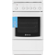 Плита комбинированная De Luxe 5040.20ГЭ (КР) ЧР белый, конфорок 4 шт, духовка 43 л, электроподжиг, 50 см x 85 см x 50 см