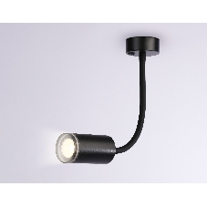 Светильник настенно-потолочный гнущийся с выключателем Ambrella light FW2470 BK черный GU10 max 12W D55*L100*H300