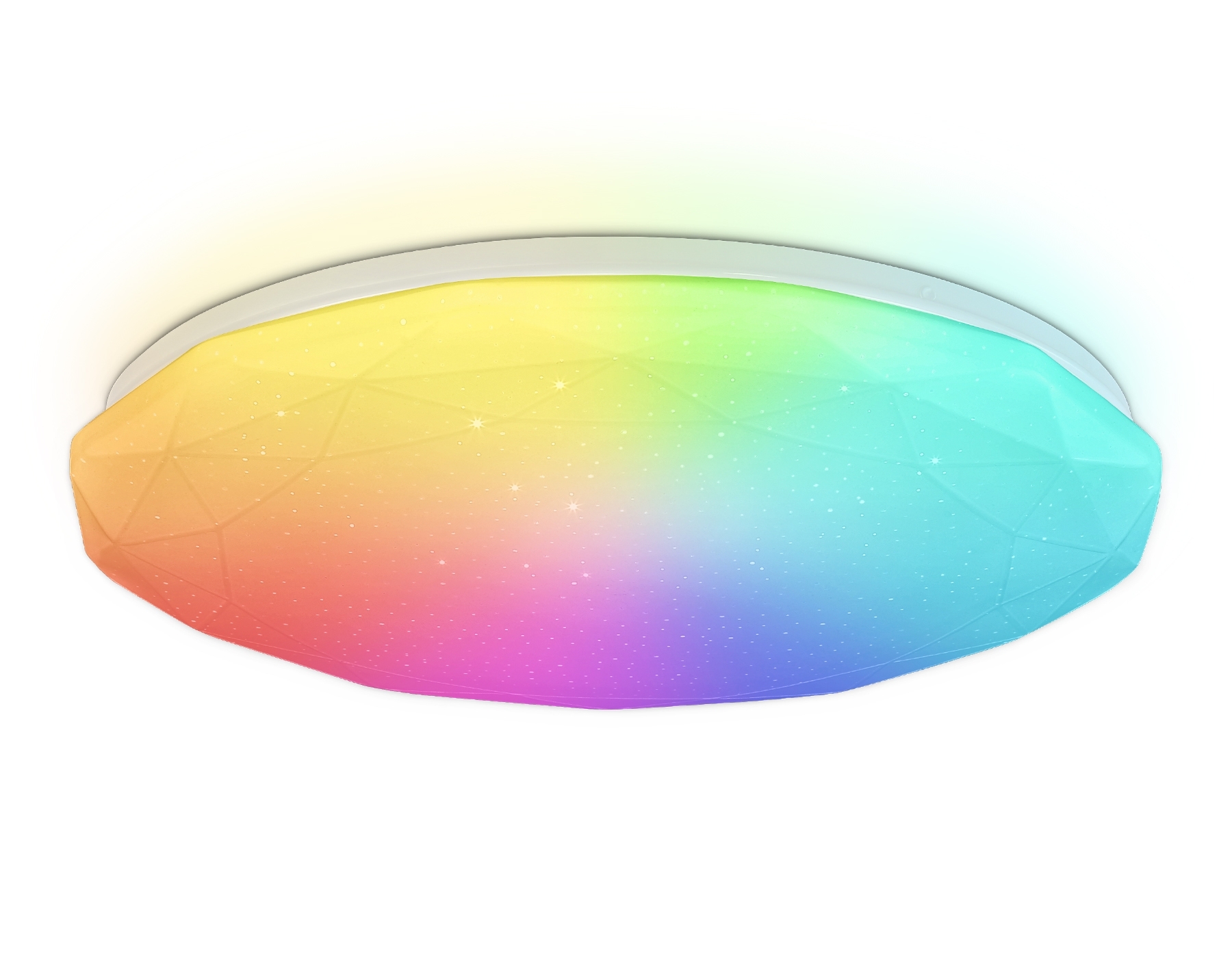 Светодиодный светильник RGB Ambrella light FZ418 WH белый IP20 66W 3000K-6500K+RGB D480*65 (ПДУ ИК)