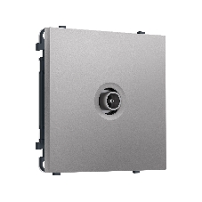 Комплект механизма TV розетки оконечной SIGMA Сталь матовый 50-870 MHz 1dB QUANT PRO (SP5130, PR202)