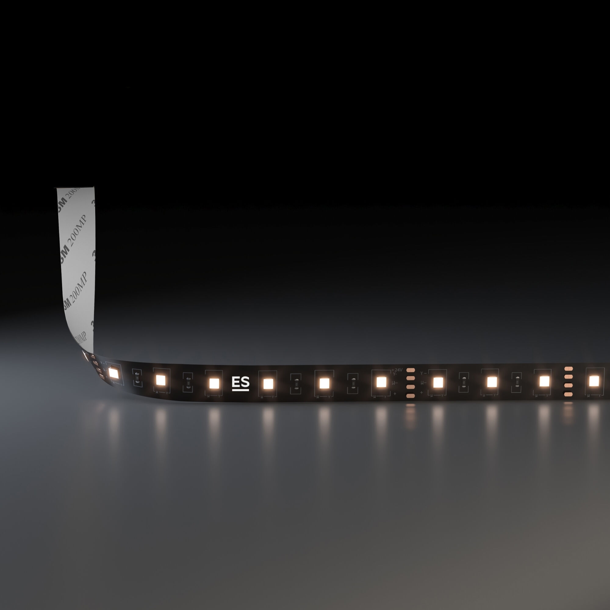 Лента светодиодная 5050 24V 60Led 14,4W IP20 Black / 60Led 14,4W IP20 3300K тёплый белый