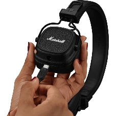 Беспроводные/проводные наушники Marshall Major V черный, накладные, Bluetooth + проводной, беспроводная зарядка, до 100 ч
