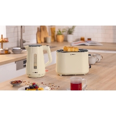 Чайник электрический Bosch TWK1M127 бежевый, 1.7 л, 2400 Вт