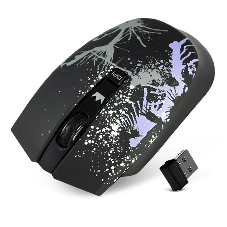 Мышь беспроводная Crown CMM-930W черный, 1600 dpi, радиоканал, USB, кнопки - 4