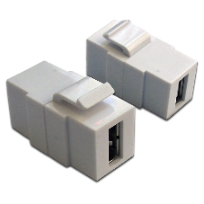 Модуль Keystone, USB 2.0, тип A, мама-мама, 180 градусов, белый