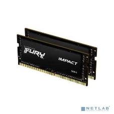 Оперативная память Kingston Fury Impact, DDR4, 16GB (2x8GB), 3200MHz, CL20, SO-DIMM