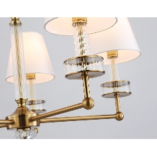 Люстра Ambrella light LH71021/5 BS/WH латунь/белый E14*5 max 40W D670*1130