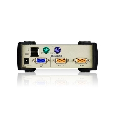 Переключатель ATEN KVM Switch CS82U-AT KVM-переключатель, VGA/SVGA+KBD+MOUSE, 1> 2 блока/порта/port PS2/USB, с KVM-шнурами PS2/USB 2х1.2м