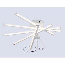 Потолочный светодиодный светильник Ambrella light FL6221 WH белый 70W 3000K-6400K 605*605*170 (ПДУ ИК)