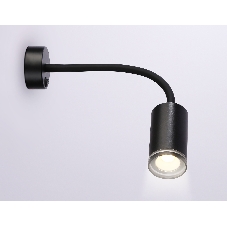 Светильник настенно-потолочный гнущийся с выключателем Ambrella light FW2470 BK черный GU10 max 12W D55*L100*H300