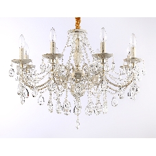 Светильник Ambrella light TR4945/8 WH/GD/CL белый/золото/прозрачный E14/8 max 40W D715*555