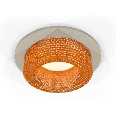 Комплект встраиваемого светильника Ambrella light XC7623024 SGR/CF серый песок/кофе MR16 GU5.3 (C7623, N7195)