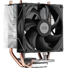 Кулер для процессора PCCooler R200 S115X/1200/1700/AM4/AM5 (TDP 110W, 90мм Non LED Fan, 2 тепловые трубки 6мм, 2200RPM, 28,3dBa)
