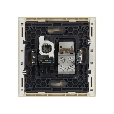 Розетка двойная RJ11+RJ45 кат.5E FP435 ваниль FORTE&PIANO