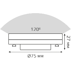 Лампа cветодиодная Gauss GX53 8W 680lm 6500K диммируемая LED