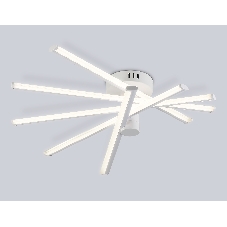 Потолочный светодиодный светильник Ambrella light FL6221 WH белый 70W 3000K-6400K 605*605*170 (ПДУ ИК)