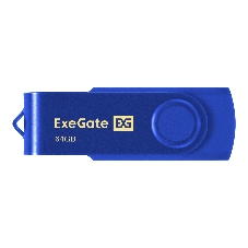 Exegate EX302055RUS USB-флеш накопитель ExeGate Jet 64GB синий (USB2.0, 480Mbps, пластик/металл)