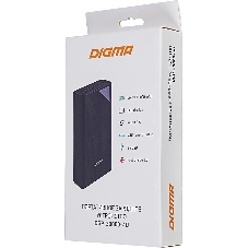 Портативный аккумулятор Digma DGP-30000-4U Li-Pol 30000mAh 3A черный 2xUSB