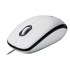 Мышь проводная Logitech M100 белый, 1000 dpi, USB, кнопки - 3