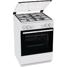 Плита комбинированная Gorenje GK6A20WF белый, конфорок 4 газовых, духовка 65 л, 60 см x 85 см x 60 см