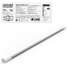 Лампа светодиодная Gauss Elementary T8 10Вт 4000К G13 780лм 600мм стекло поворотная