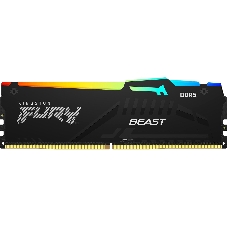 Оперативная память Kingston Fury Beast, DDR5, 64Gb (2x32Gb), 6000MHz, CL30, DIMM, с радиатором, RGb, черный