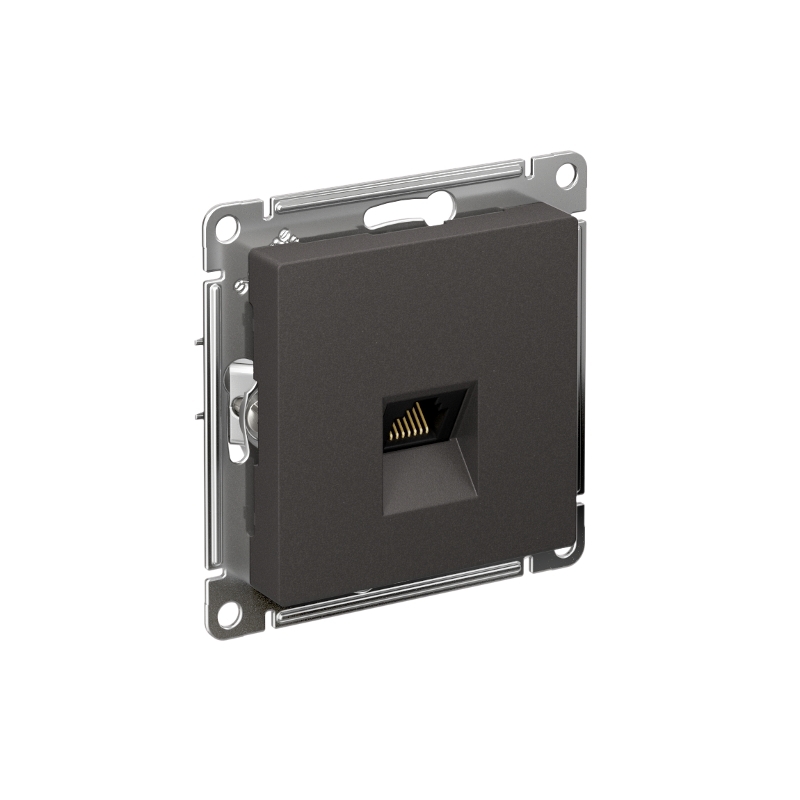 Розетка компьютерная AtlasDesign RJ45 кат. 5Е механизм базальт SE ATN001483