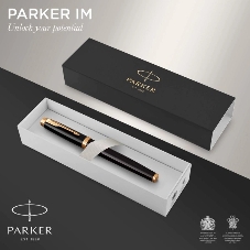 Ручка перьевая Parker IM Core F321 (CW1931645) Black GT F сталь нержавеющая подар.кор.