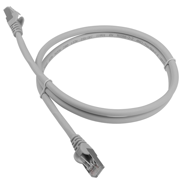 Патч-корд Lanmaster LSZH FTP кат.6A, 7.0 м, серый