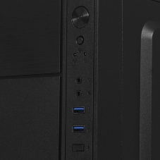 Компьютерный корпус с блоком питания 450Вт. Сase Forza mATX, 450W, 2xUSB 3.0, Black, w/o FAN, 12 см fan PSU, power cord