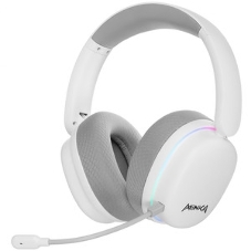 Гарнитура Marvo HG9070W Monka Echo RS белый, беспроводная + проводная, радиоканал, до 10 ч, подсветка, совместимость с PS5, Xbox