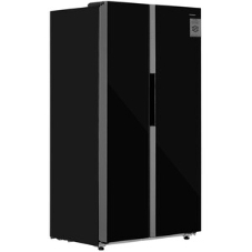 Холодильник Maunfeld MFF177NFB Slim Inverter черный двухкамерный 352/198л морозилка слева, No Frost, Side by Side