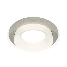 Комплект встраиваемого светильника Ambrella light XC7623041 SGR/FR серый песок/белый матовый MR16 GU5.3 (C7623, N7165)