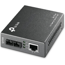 Медиаконвертер TP-Link SMB MC100CM 10/100Mbps RJ45 to 100Mbps multi-mode SC fiber Converter, Full-duplex,up to 2Km, switching power adapter, chassis mountable