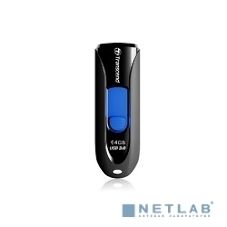 Флешка USB Transcend JetFlash 790 (TS64GJF790K), 64 Gb, USB 3.0, R/W 90/40, черный/синий