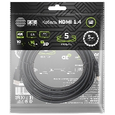 Кабель аудио-видео Cactus CS-HDMI.1.4-5 HDMI (m)/HDMI (m) 5м. позолоченные контакты черный
