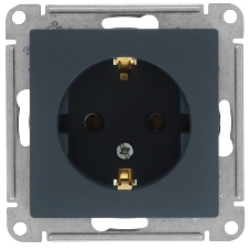 Механизм розетки 1-м СП AtlasDesign 16А IP20 с заземл. грифель
