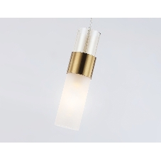 Подвесной светильник LH55111 BS/FR/TI латунь/белый матовый/янтарь E14 max 40W D55*1500