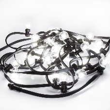 Гирлянда Neon-night LED Galaxy Bulb String 10м, черный каучук, 30 лампx6 LED белый, влагостойкая IP65