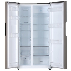 Холодильник Maunfeld MFF177NFB Slim Inverter черный двухкамерный 352/198л морозилка слева, No Frost, Side by Side