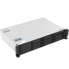 Сетевое хранилище SMB QNAP TS-873AeU-RP-4G NAS 8 HDD trays, 2x 2.5 GbE. 64-bit 4-core AMD V1500B 2,2 GHz, 4 Gb. RAM (1*4 Gb) up to 32Gb (2*16 Gb), 2 x M2 2280 (PCIe Gen3 x 1), 2xPSU W/o rail kit RAIL-B02