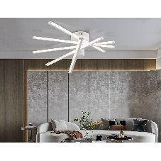 Потолочный светодиодный светильник Ambrella light FL6221 WH белый 70W 3000K-6400K 605*605*170 (ПДУ ИК)