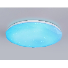 Светодиодный светильник RGB Ambrella light FZ418 WH белый IP20 66W 3000K-6500K+RGB D480*65 (ПДУ ИК)