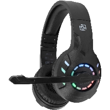 Гарнитура Oklick HS-L420G чёрный, беспроводная + проводная, Bluetooth, до 30 ч, подсветка