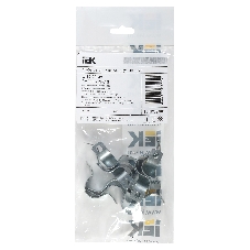 Скоба IEK CMAT11-19-010 двухлапковый 19мм оцинкованная сталь белый (упак.: 10 шт)