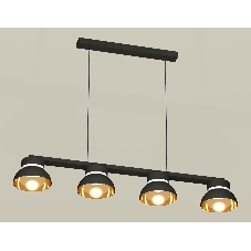 Светильник Ambrella light XB9152101/4 SBK/PYG/CL черный песок/золото желтое полированное/прозрачный GX53 (C9152, N8145)