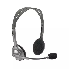 Гарнитура Logitech H110 серебристый, проводная, 3.5 мм