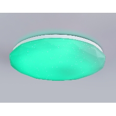 Светодиодный светильник RGB Ambrella light FZ418 WH белый IP20 66W 3000K-6500K+RGB D480*65 (ПДУ ИК)